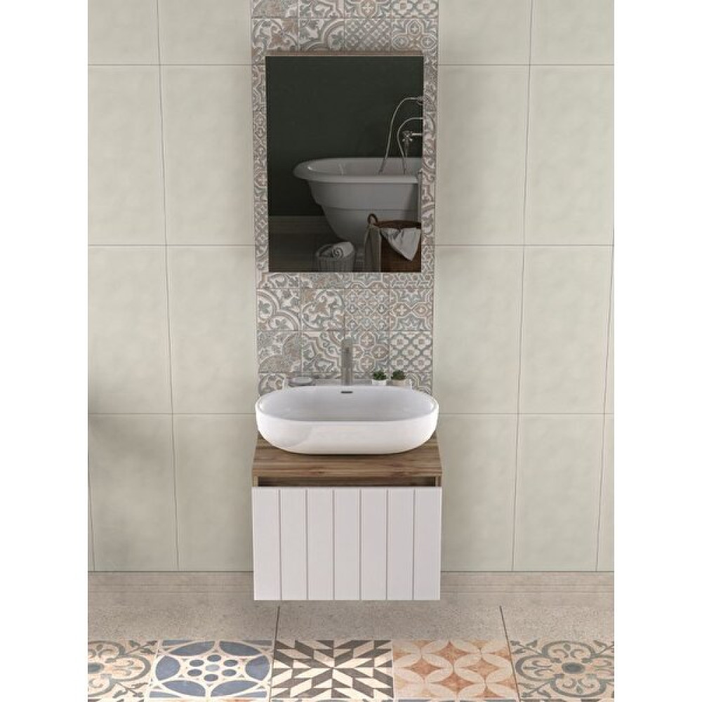 Biani Nevada 60 cm Banyo Dolabı Renk Violin Antique White Banyo Dolabı / Mobilyası Fiyatı
