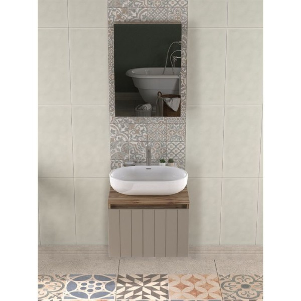 Biani Nevada 60 cm Banyo Dolabı Renk Violin Matt Mocha Banyo Dolabı / Mobilyası Fiyatı