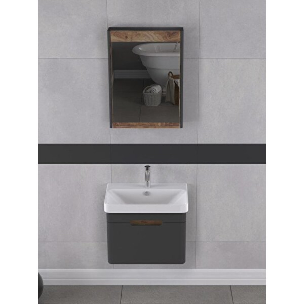 Biani Tondo 55 cm Banyo Dolabı Renk Violin Lead Banyo Dolabı / Mobilyası Fiyatı