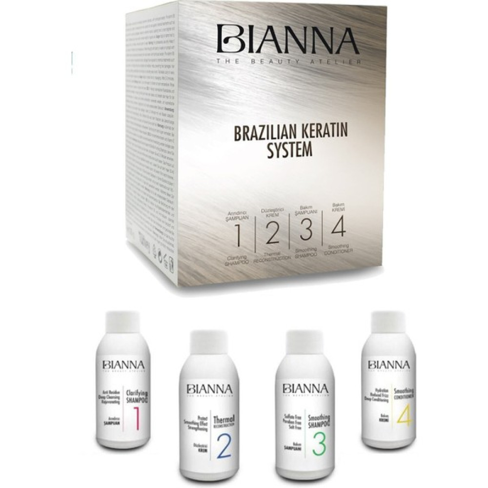 Bianna Brezilian Keratin 4'lü Saç Bakım ve Düzleştirici Set - 1 Saç Bakım Maskeleri & Serumlar & Spreyler Fiyatı