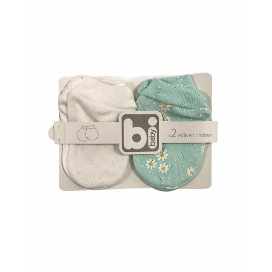 Bibaby 2 li Mint Çiçekli Eldiven Bebek Eldiveni Fiyatı