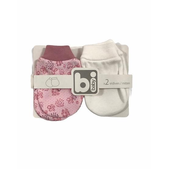 Bibaby 2 li Pembe Çiçekli Eldiven Bebek Eldiveni Fiyatı