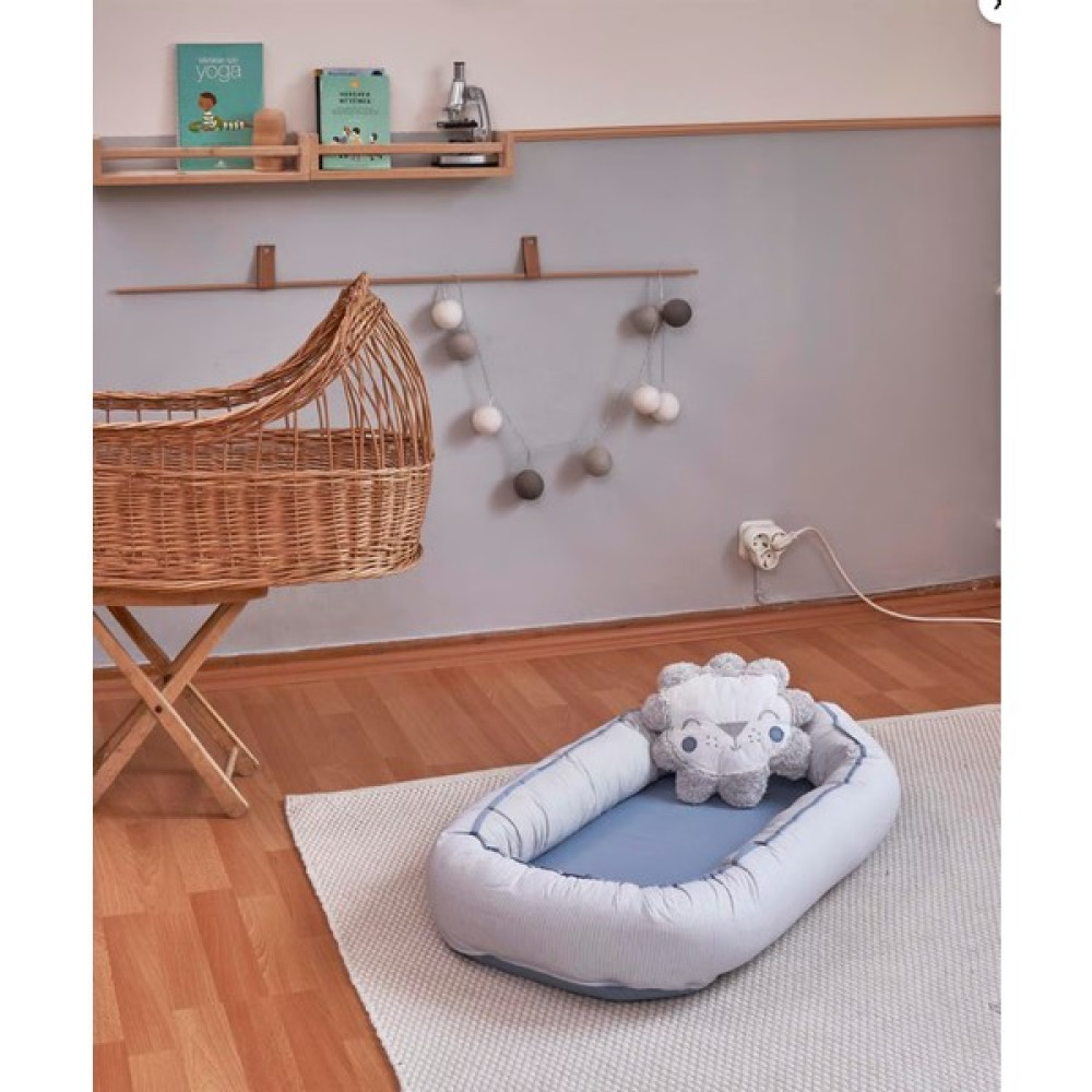 Bibaby Anne & Baba Yanı Yatağı Baby Nest Lüx Lion İndigo - 100 x 100 cm Bebek Yatağı Fiyatı