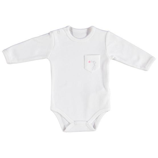 Bibaby Organik Baby Giraffe Ekru Pembe Bebek Body