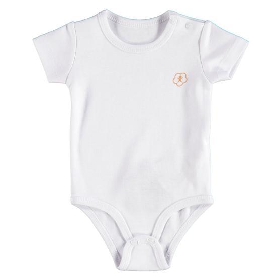 Bibaby Organik Kısa Kol Basic Ekru Bebek Body