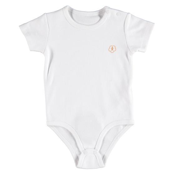 Bibaby Organik Kısa Kol Basic Ekru Bebek Body