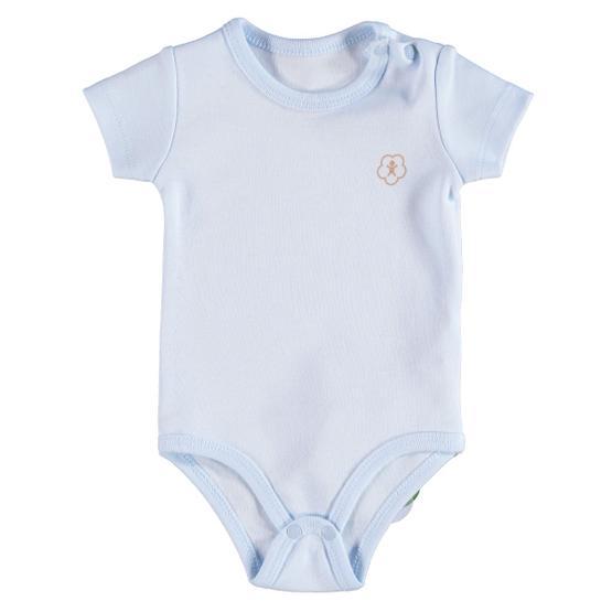 Bibaby Organik Kısa Kol Basic Mavi Bebek Body Bebek Body Fiyatı