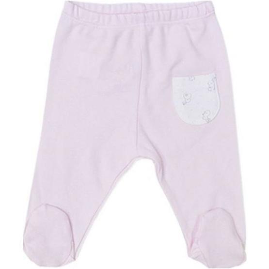 Bibaby Organik Patikli Rabbit Girl Ekru Pembe Bebek Pantolon