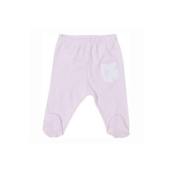 Bibaby Organik Patikli Rabbit Girl Ekru Pembe Bebek Pantolon