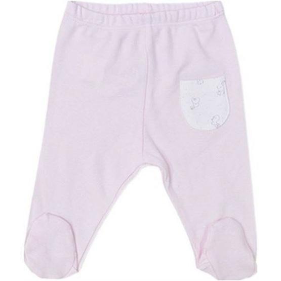 Bibaby Organik Patikli Rabbit Girl Ekru Pembe Bebek Pantolon