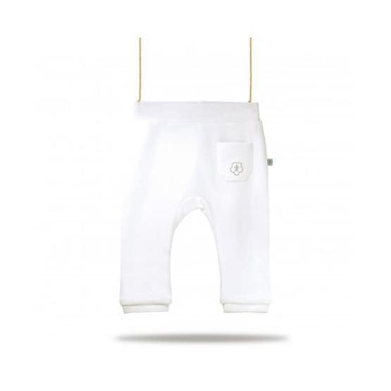 Bibaby Organik Patiksiz Basic Ekru Bebek Pantolon