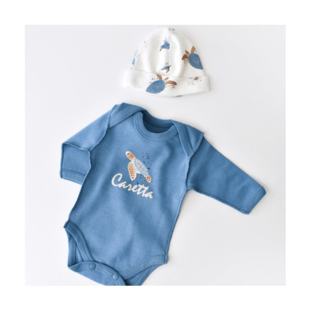 Bibaby Organik Zıbın Takımı Caretta In Live Prematüre Taş - Indigo Bebek Zıbın Seti Fiyatı