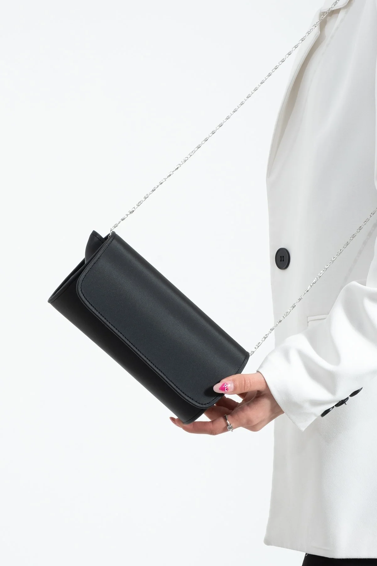 bibags Siyah Saten Abiye Çanta Portföy Çanta Clutch Çanta" Abiye Çanta Fiyatı