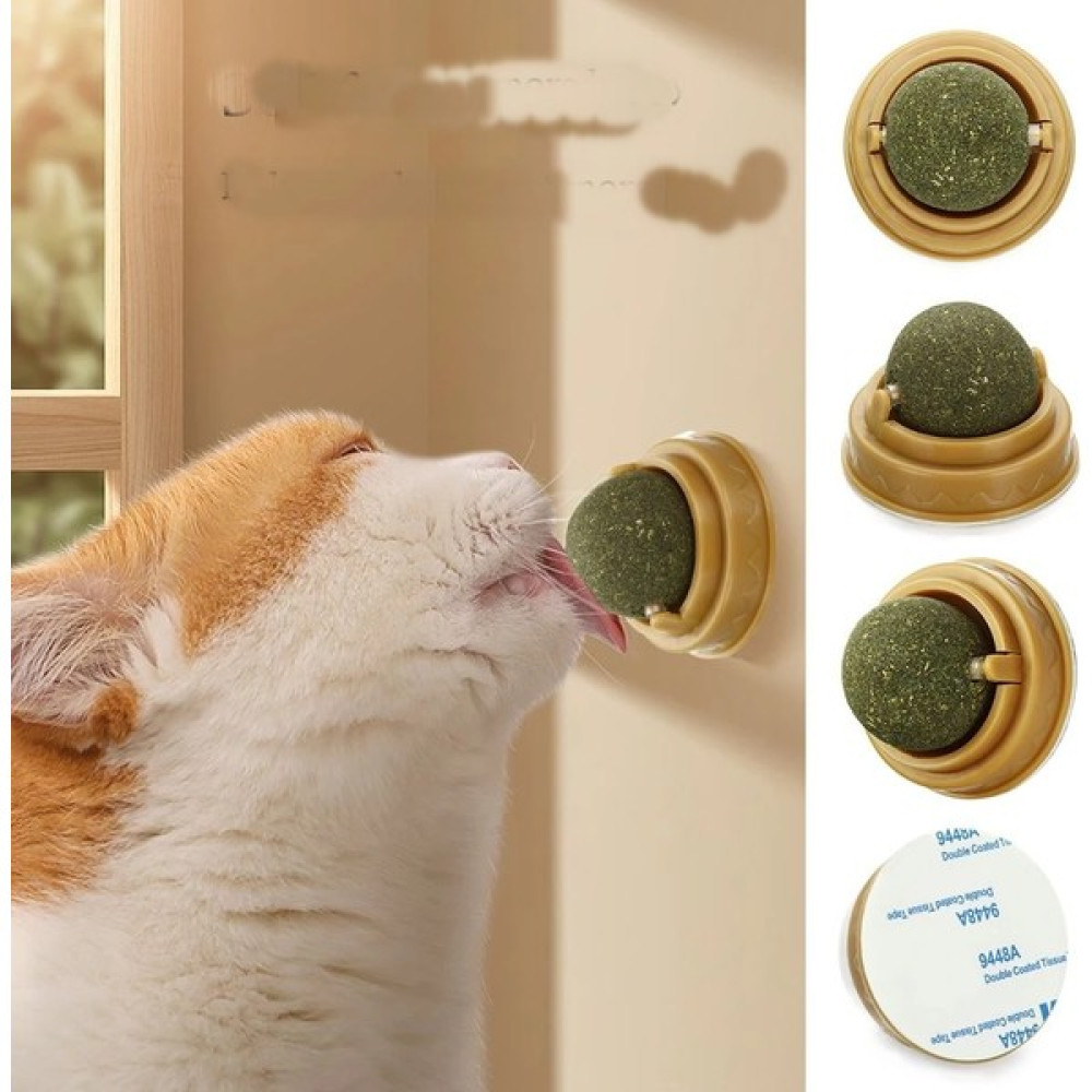 Bibaktr Duvara Yapışan Dönen Kedi Nanesi Cat Mint Oyun Topu Doğal Catnipli Kedi Oyuncağı Oto Boyaları Fiyatı