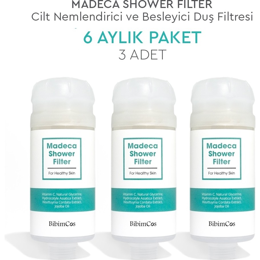 Bibimcos Madeca Duş Filtresi 3'lü Paket Cilt Nemlendirici ve Besleyici 6 Aylık Kullanım SSD / Solid State Drive Fiyatı