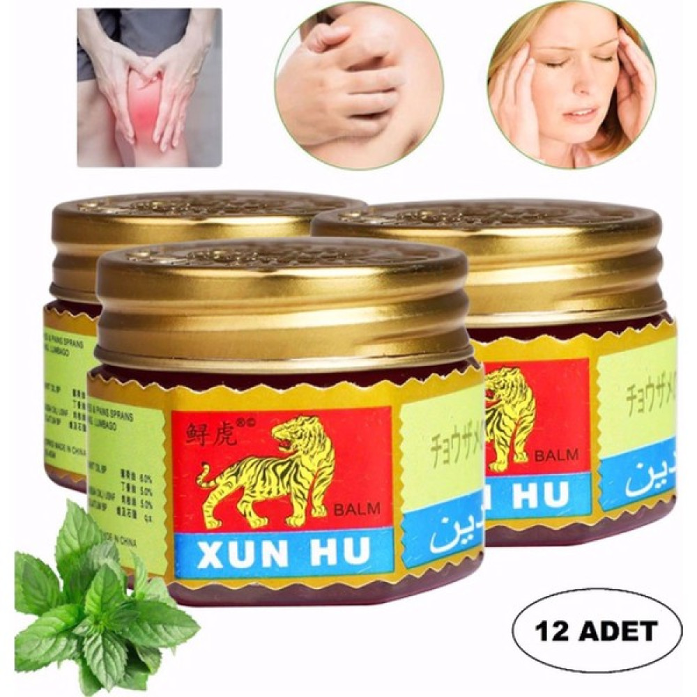 Bibizde Çin Yağı Xun Hu Tiger Balm Kaplan Masaj Kremi 12 Adet Gece Kremleri Fiyatı