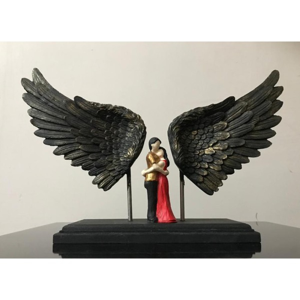Biblo Sepeti Melek Kanadı Biblo Gold Büyük Sevgili Figürlü Biblo Fiyatı