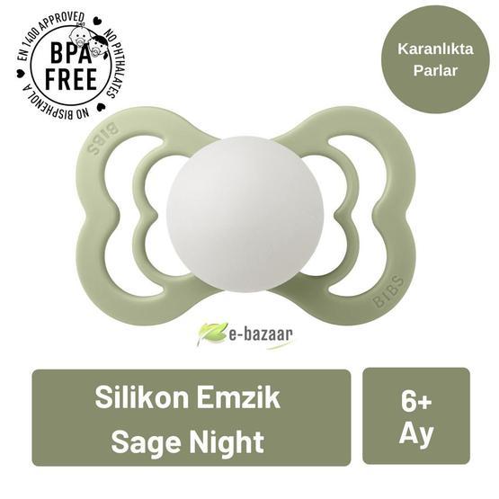 Bibs 610270 Sage Night 6+ Ay Supreme Silikon Emzik