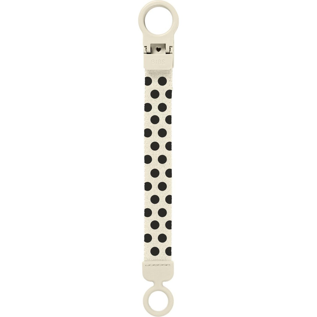Bibs Studio Loop Emzik Askısı Polka- Ivory Black - Siyah - Beyaz Emzik Fiyatı