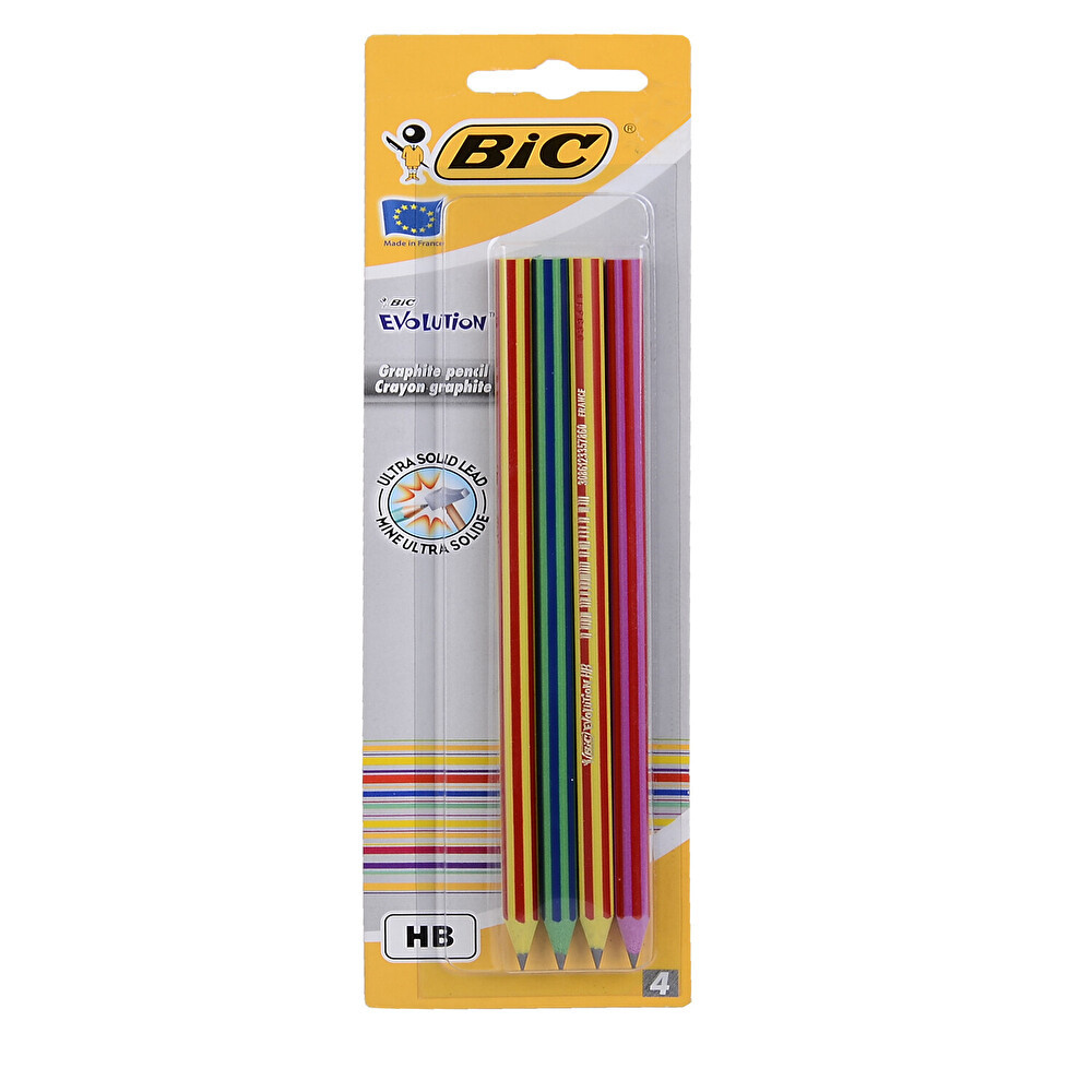 Bic Çizgili Kurşun Kalem 4'Lü Kurşun (Ahşap) Kalem Fiyatı