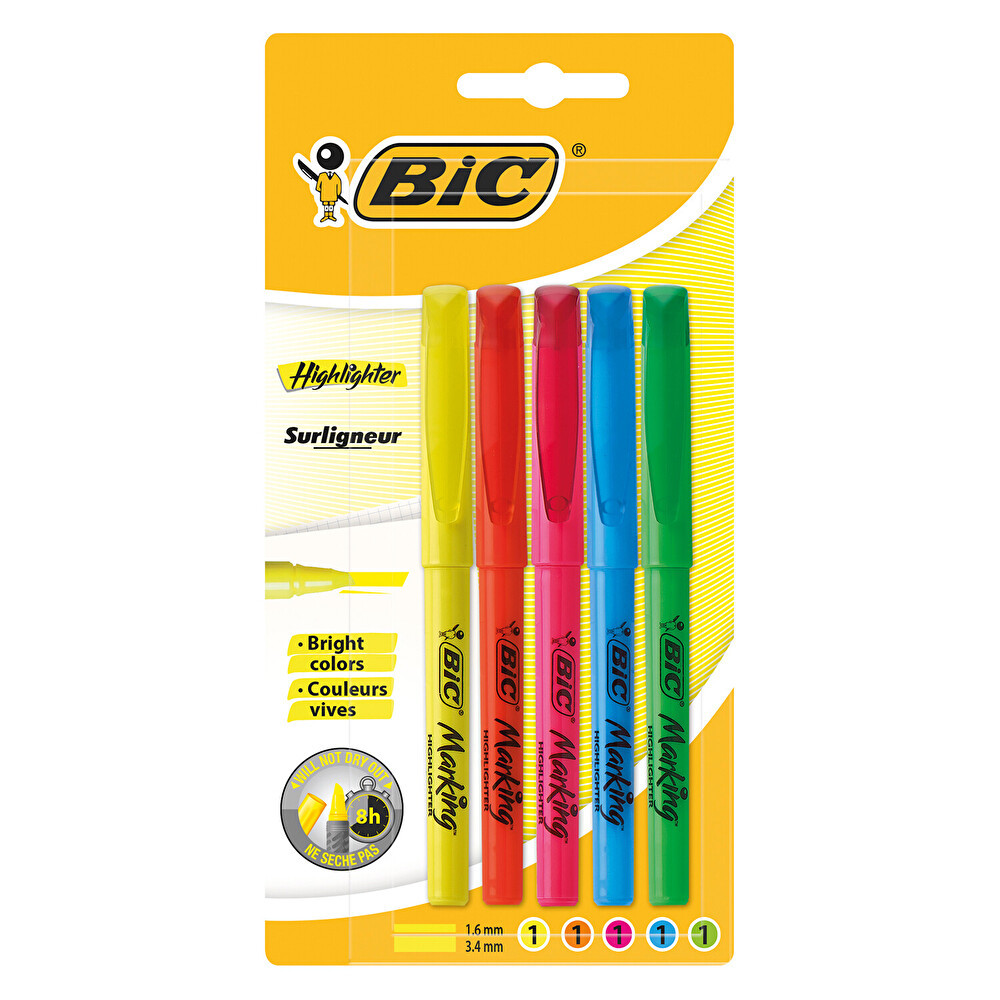 Bic Fosforlu Kalem Karışık 5'li Fosforlu Kalem Fiyatı
