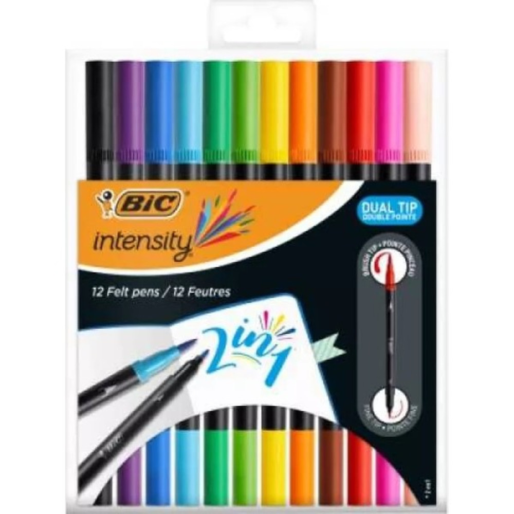 Bic Intensity Dual Tip Çift Taraflı Keçeli Kalem 12 Renk Keçe Uçlu Kalem Fiyatı