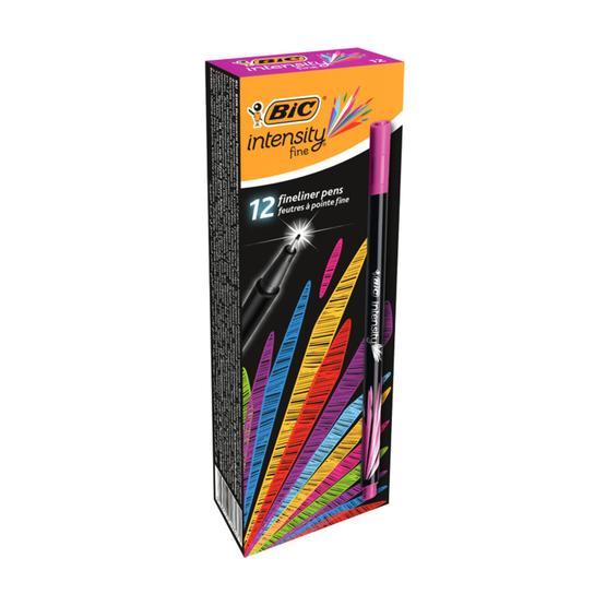 Bic Intensity Fine Liner 12'li Vişne Kutu Keçe Uçlu Kalem