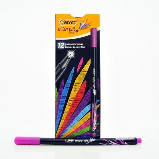 Bic Intensity Fine Liner 12'li Vişne Kutu Keçe Uçlu Kalem