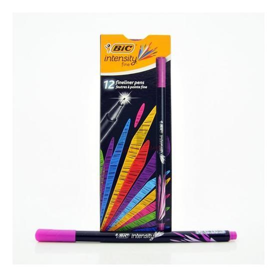 Bic Intensity Fine Liner 12'li Vişne Kutu Keçe Uçlu Kalem