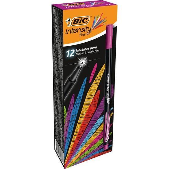Bic Intensity Fine Liner 12'li Vişne Kutu Keçe Uçlu Kalem