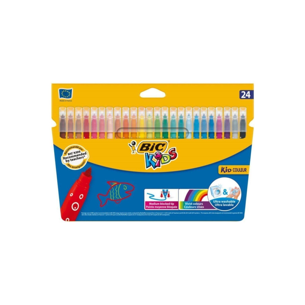 Bic Kids Kid Couleur Yıkanabilir Keçeli Boya Kalemi 24 Renk 841800 Keçe Uçlu Kalem Fiyatı