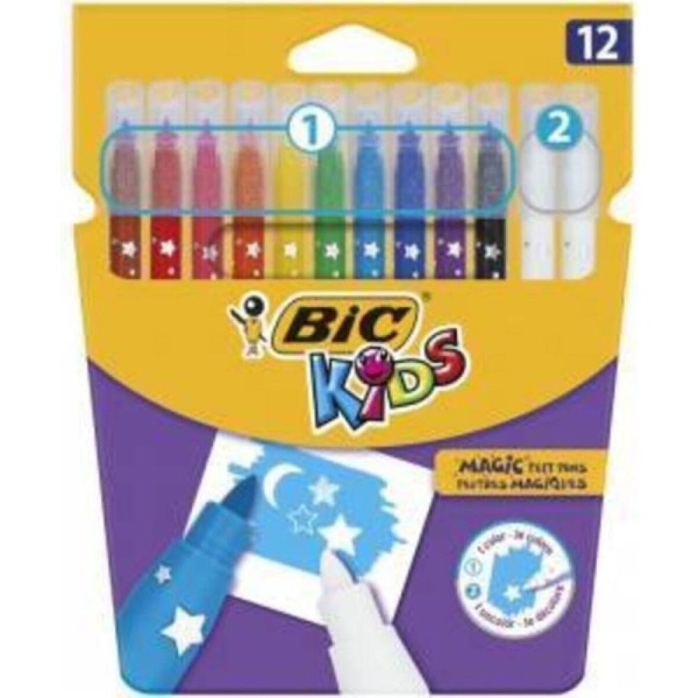 Bic Kids Magic Silinebilir Keçeli Boya Kalemi 12`li Kutu Keçe Uçlu Kalem Fiyatı
