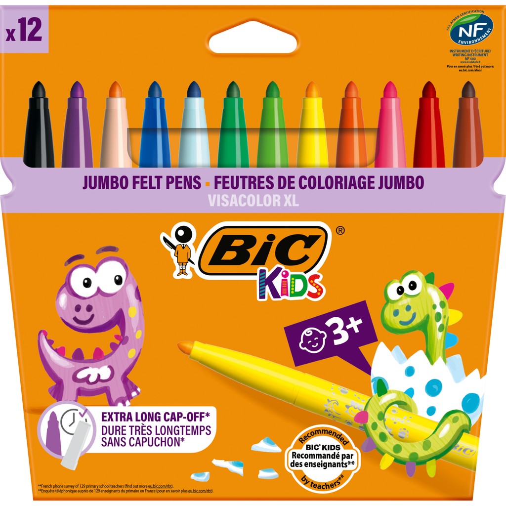 Bic Kids Visacolor Xl Ecolutions Colouring Jumbo Keçeli Kalem 12 Li Kampanyalı Yardımcı Malzeme Fiyatı