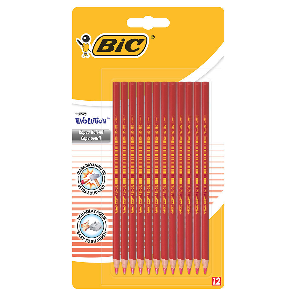 Bic Kırmızı Kopya Kalemi 12'Li Kurşun (Ahşap) Kalem Fiyatı