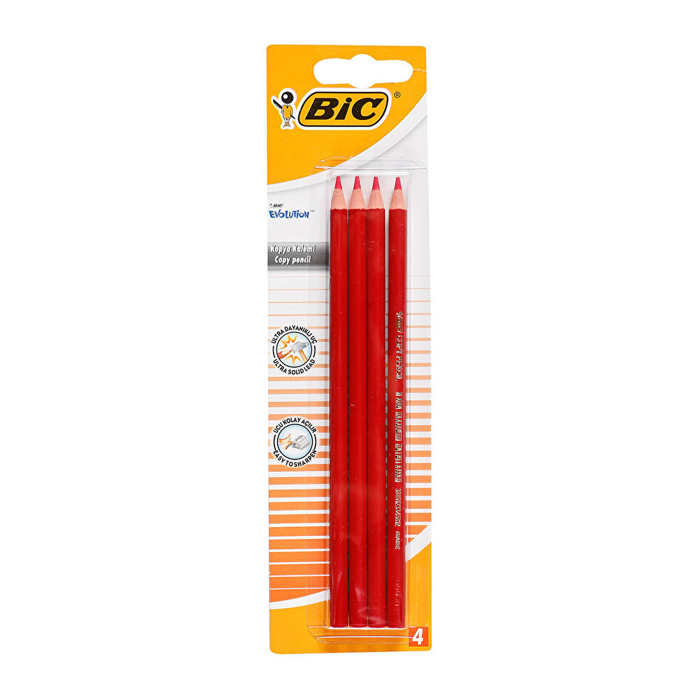 Bic Kırmızı Kopya Kalemi 4'Lü Kurşun (Ahşap) Kalem Fiyatı