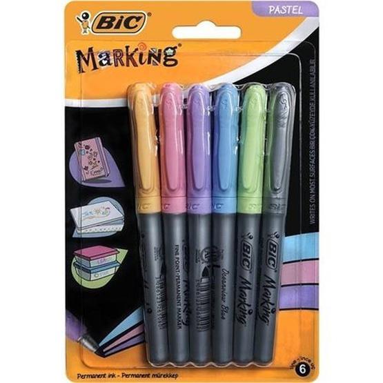 Bic Marking Color Permanent Marker Pastel Renkler 6'lı Blister Kalem Markör Kalem Fiyatı