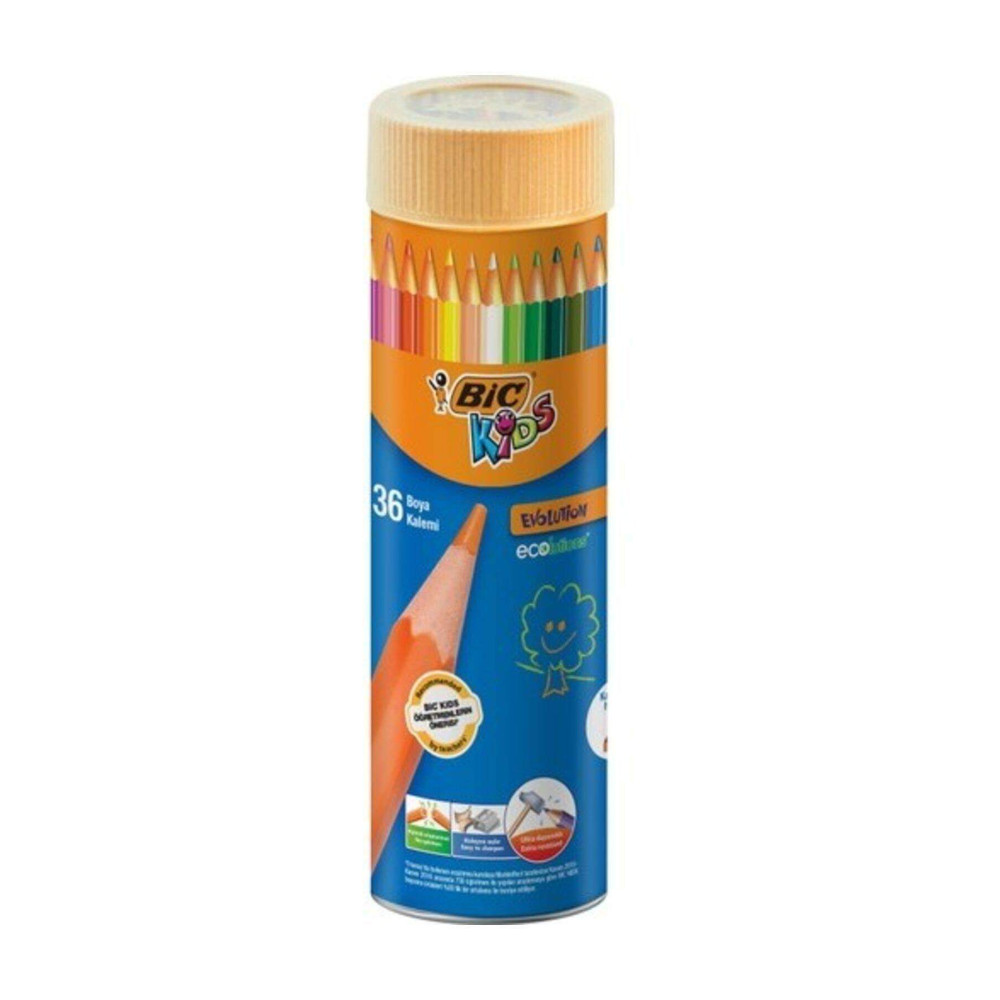 Bic Unisex Çocuk Kids Evolution Kuru Boya Kalemi 36lı Metal Tüp Kuru Boya Kalemi Fiyatı