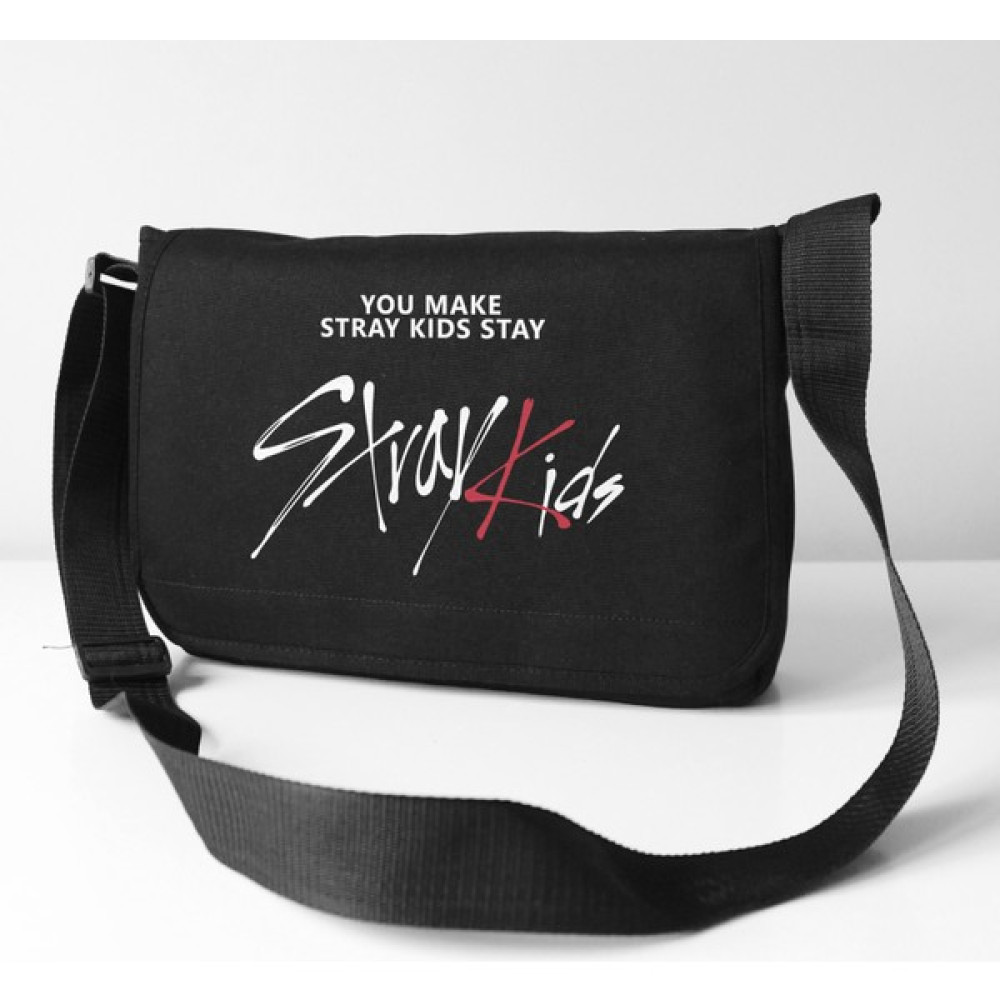 Bicraft Straykids Baskılısiyah Postacı Çantası Erkek Postacı Çanta Fiyatı