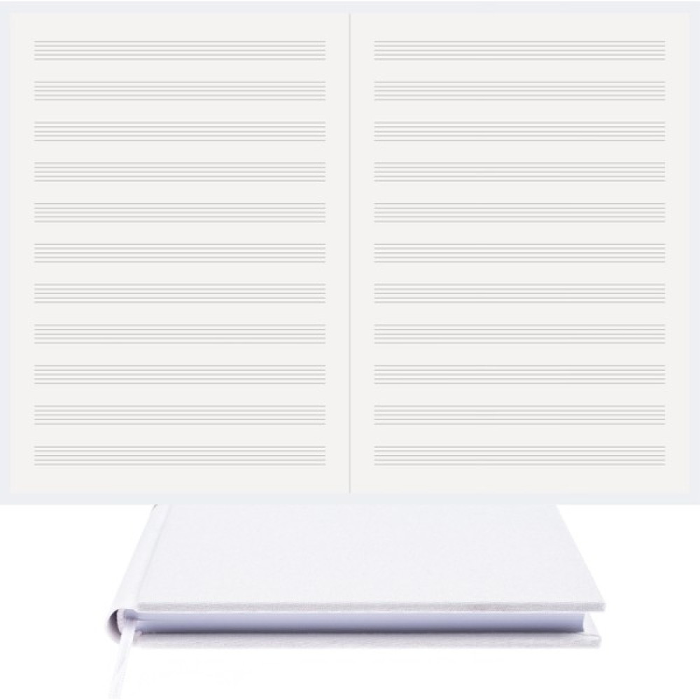 BİDEFTER Müzik Defteri - Anahtarsız - %100 El Yapımı, El Dikişi (İplik Dikiş) 1. Sınıf Viston Kumaş Ciltli Defter A/4 Beyaz Oto Boyaları Fiyatı