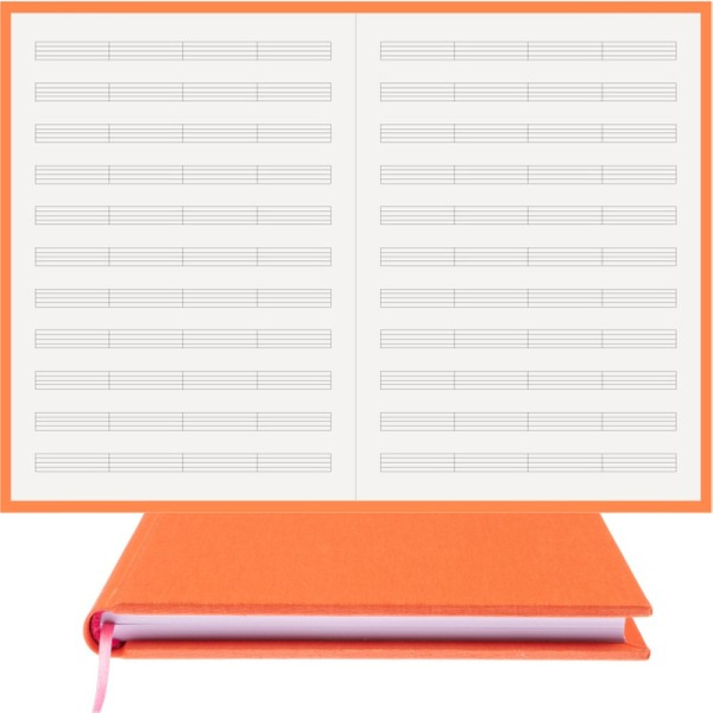 BİDEFTER Müzik Defteri - Anahtarsız Kesik Çizgili - %100 El Yapımı, El Dikişi (İplik Dikiş) 1. Sınıf Hakiki Cilt Bezi ile Ciltli Defter A/4 Turuncu - Somon Oto Boyaları Fiyatı