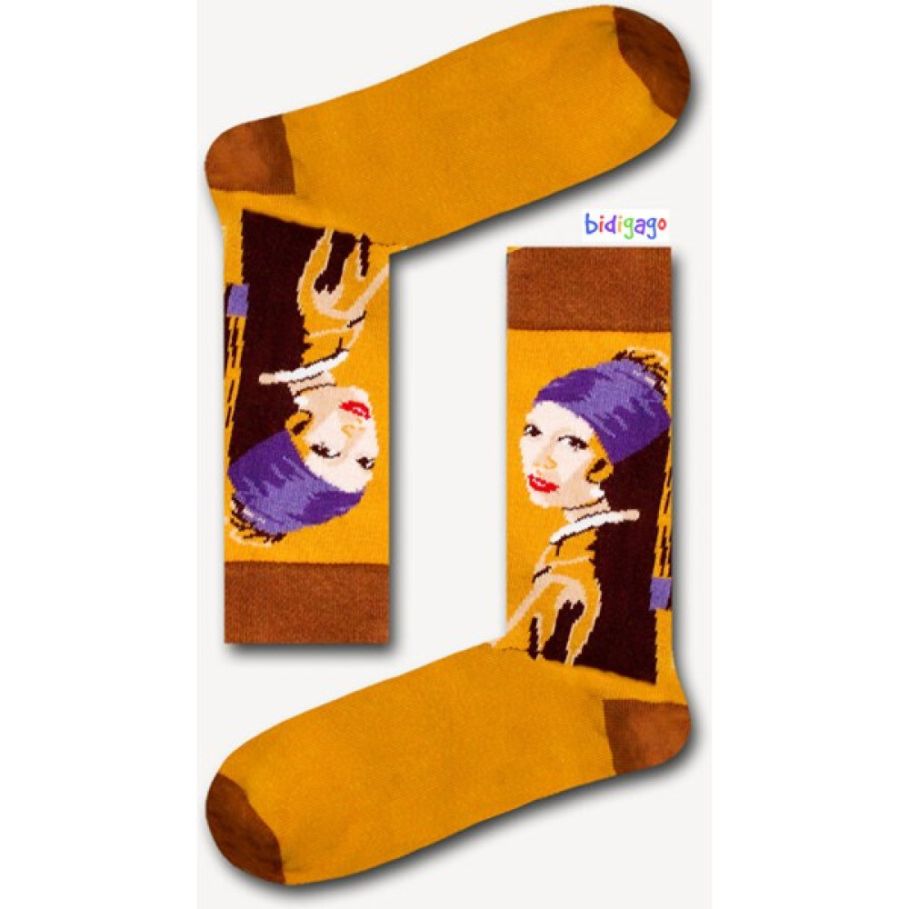 Bidigago Inci Küpeli Kız Desenli Unisex Renkli Kolej Çorap Çorap (Outdoor) Fiyatı