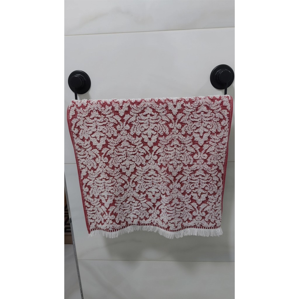 Bidoluraf Jakarlı Renkli El Yüz Havlusu Pamuk 50 x 90 cm - Kırmızı El / Yüz Havlusu Fiyatı