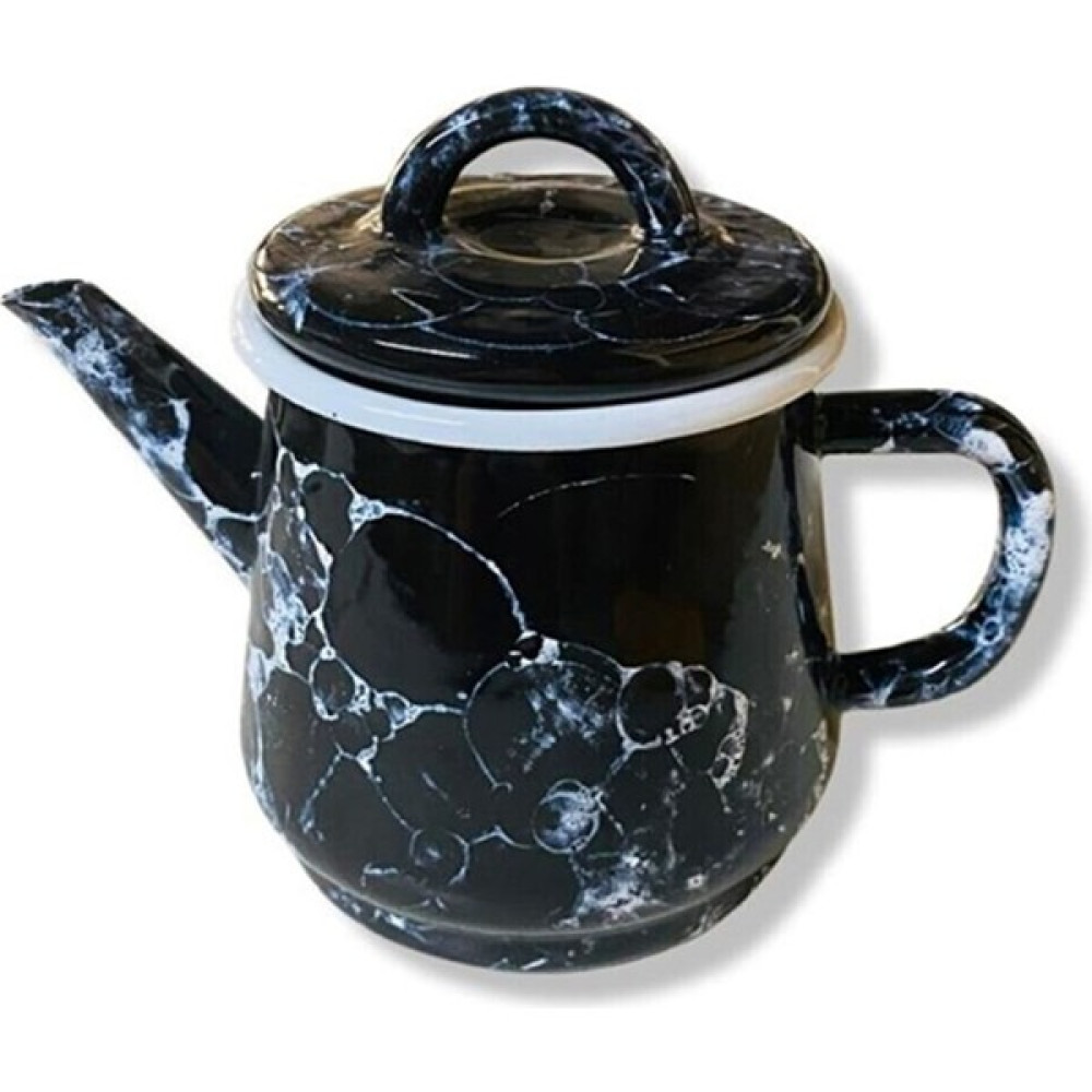 Bidoluraf Siyah Emaye Demlik Büyük Boy 900ML Çay / Çaydanlık Setleri Fiyatı