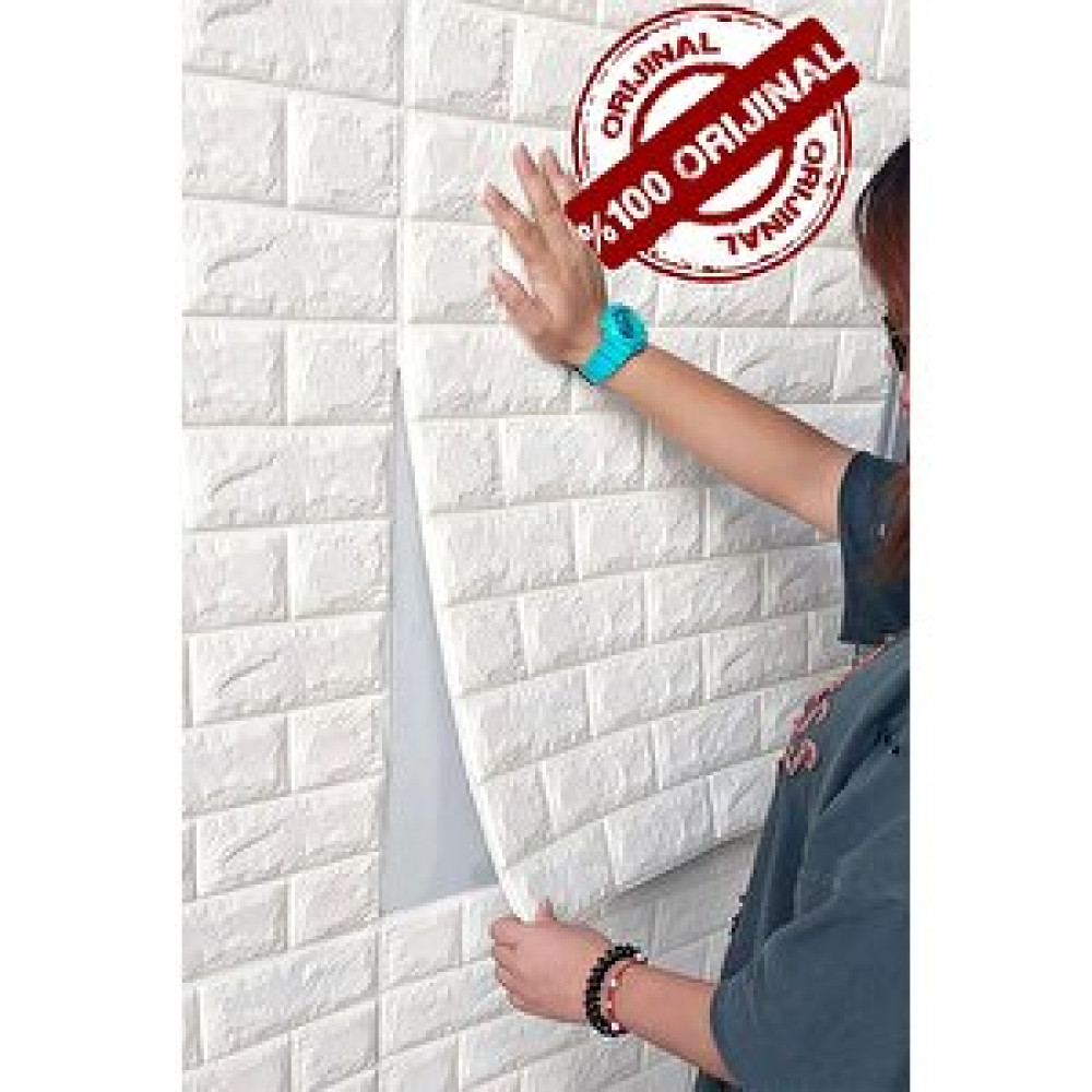 Bien Duvar Kağıtları 70x7 Cm Beyaz 3d Dekoratif Kendinden Yapışkanlı Esnek Duvar Kağıdı Kaplama Paneli Köpük Duvar Kağıdı Fiyatı