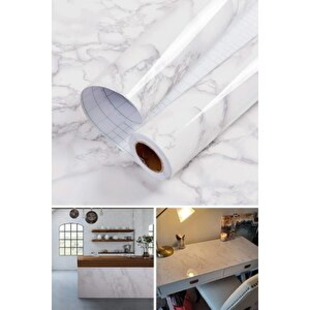 Bien Duvar Kağıtları Gekkofix 10099 Mermer Mutfak Tezgah Üstü Folyo Beyaz Yapışkanlı Folyo 45cm X 1m GK10099 Duvar Kağıdı Fiyatı