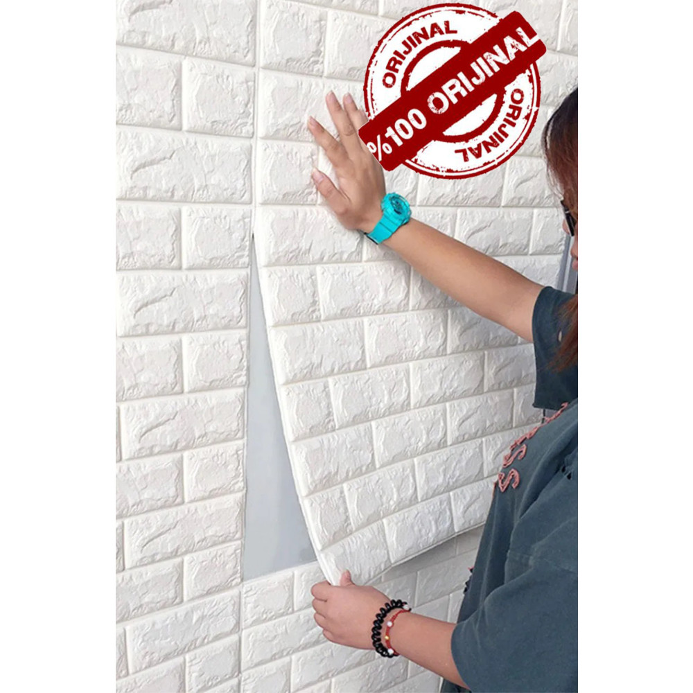 Bien Home Duvar Paneli Beyaz 3d Dekoratif Kendinden Yapışkanlı Esnek Duvar Kağıdı Kaplama Paneli Köpük 70 x 15 Beden Duvar Kağıdı Fiyatı