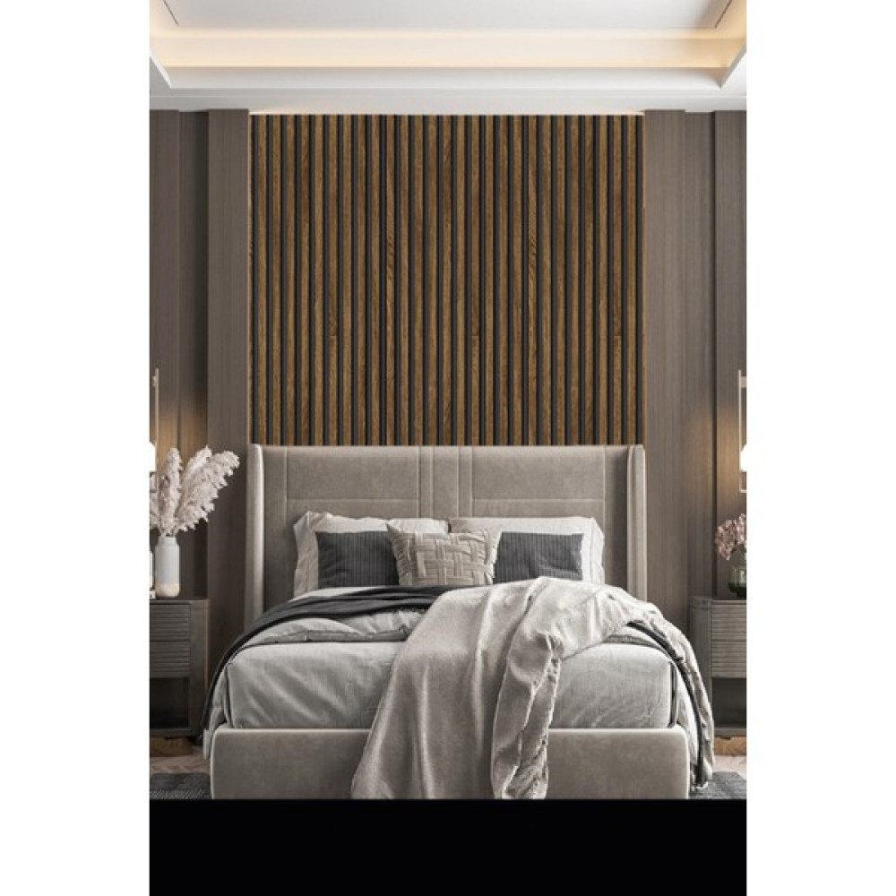 BienHome 2061 Lambiri Panel Ahşap Duvar Çıtası Desenli Vinil Duvar Kağıdı 5,30 M² Duvar Kağıdı Fiyatı