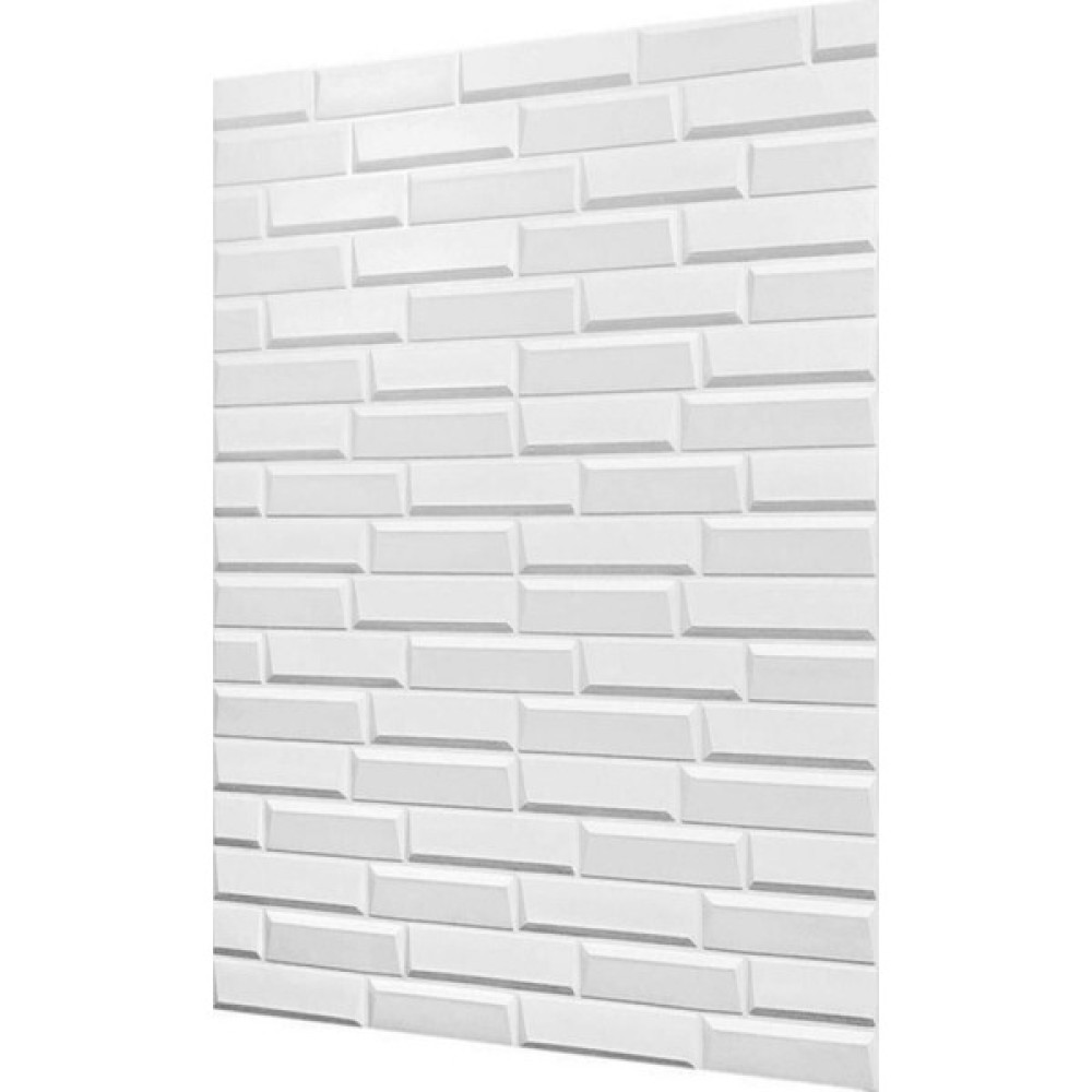 BienHome 50X35 cm 0,17 M² Kendinden Yapışkanlı Duvar Kağıdı Esnek Köpük Paneli 3D Boyutlu Piramit Desen Beyaz - 50 x 30 cm Duvar Kağıdı Fiyatı