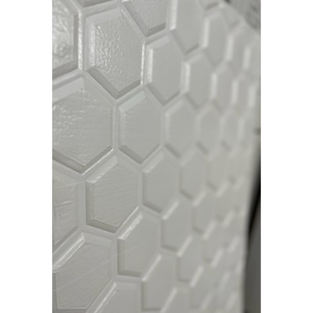 BienHome 50X70 cm 0,35 M² Beyaz Kendinden Yapışkanlı Duvar Kağıdı Esnek Köpük Paneli 3D Boyutlu Petek Desen Duvar Kağıdı Fiyatı