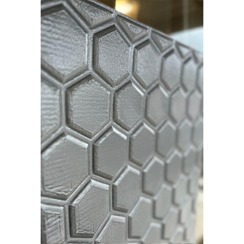 BienHome 50X70 cm 0,35 M² Gümüş Kendinden Yapışkanlı Duvar Kağıdı Esnek Köpük Paneli 3D Boyutlu Petek Desen Duvar Kağıdı Fiyatı